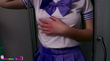 Sexy Anime Schoolgirl in Wet Uniform Deepthroat and Hard Fuck - Cumshot