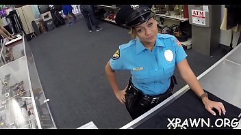 Security cop in pawn shop fucking