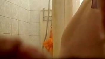 spying on my stepmom in our bathroom (hairy cunt)