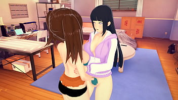 Hentai crossover - Hinata and Diane in a passionate lesbian video