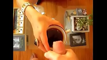 Amateur d. cum on coffee