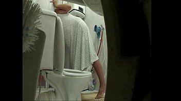 Enjoy my old mum in toilet. Hidden cam