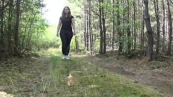 a woman 170 cm, 75 kg while walking through the woods finds a doll and steps on it.