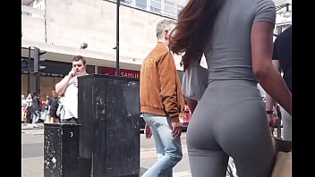 Amazing candid visible thong