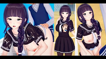 【エロゲーコイカツ！】前髪ぱっつん爆乳jk「双葉」ちゃんがおっぱい揉みまくられる３DCGエロアニメ動画