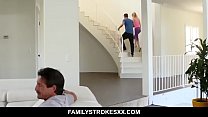 Stepmom teases and fucks stepson